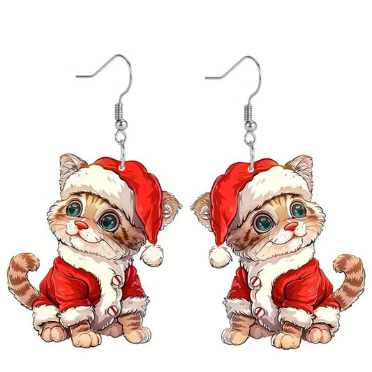 Christmas Earrings for Women Holiday Xmas Dangle Earrings Christmas Snowflake Snowman Tree Earrings womens Jewelry Gift Christmas Stud Earrings