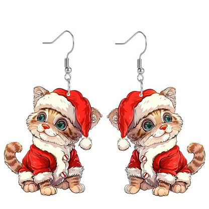 Christmas Earrings for Women Holiday Xmas Dangle Earrings Christmas Snowflake Snowman Tree Earrings womens Jewelry Gift Christmas Stud Earrings